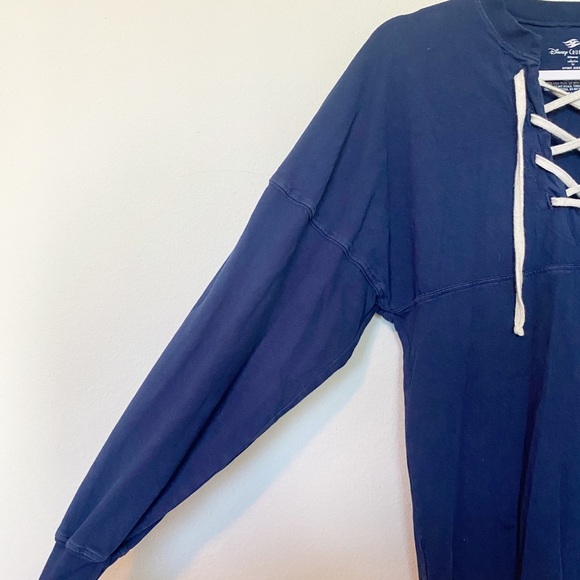 Disney Cruise Line Lace-Up Spirit Jersey Nautical Vacation Navy Blue/Red Sz XS - Picture 4 of 9